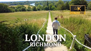 Summer in London UK  Richmond Walking Tour Part 1  4K [upl. by Saied836]