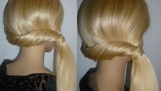 SCHNELLEINFACHSchöne Frisur zum selber machen Mittellanges Haar Easy HairstylePeinados faciles [upl. by Akym49]