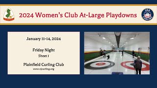 2024 USCA Club Nationals Womens Playdowns  At Large Region  Friday Night  Sheet 1 [upl. by Melas809]