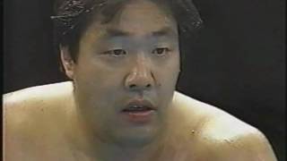 AJPW  Mitsuharu Misawa Toshiaki Kawada amp Kenta Kobashi vs Jumbo Tsuruta Akira Taue amp Fuchi [upl. by Sufur]