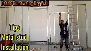 Metal Stud installation Fiber Cement board HARDIFLIX DIY Dry Wall Paano Gumawa ng Dry Wall [upl. by Donia978]