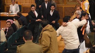 Watch BJP legislators clash with PDP PC MLAs in assembly [upl. by Rodger292]