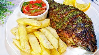 Poisson Braisé A La Poele Avec Une Bonne Marinade  Recette Complete [upl. by Annawyt926]