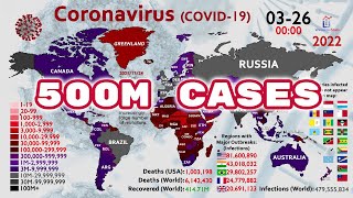 The Spread of Coronavirus Close to 500 Million Infections [upl. by Langbehn315]