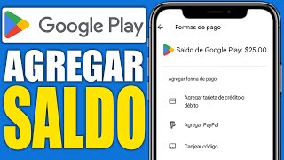 Cómo AGREGAR SALDO a Tu Cuenta de Google Play Store 2024 Guia Paso a Paso [upl. by Kliman]