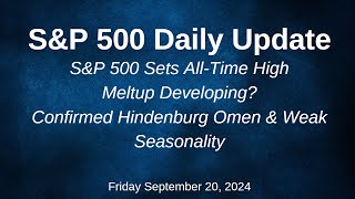 SampP 500 Daily Market Update for Friday September 20 2024 [upl. by Suoirrad]