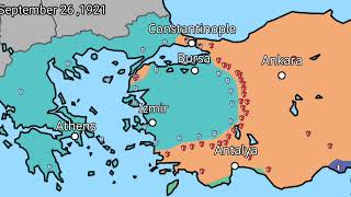 GrecoTurkish War 19191922 animated map every day [upl. by Minor]