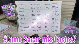 ✅ APRENDE A SACAR LOS COSTOS 🛒¿Cuanto estoy Invirtiendo en mis Pasteles💰 [upl. by Yeliw352]