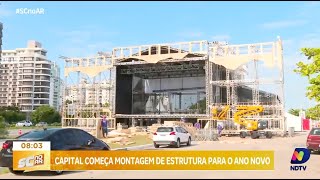 Preparativos para a festa de Ano Novo em Florianópolis estão a todo vapor [upl. by Aynad]