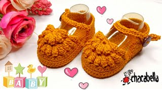 Crochet Baby Booties  Crochet Baby Shoes  How to Crochet Popcorn Baby Shoes 06 Months [upl. by Cram]