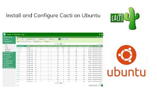 How To Install and Configure Cacti on Ubuntu cacti SNMP Cactitutorial [upl. by Trilbie315]