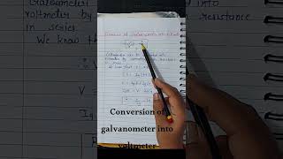 conversion of galvanometer into voltmeter [upl. by Ruhl952]