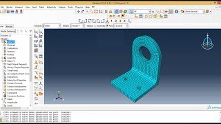 Abaqus Meshing Tutorials  Meshing of 3D Solid Bracket in Abaqus Using Partitioning [upl. by Obediah]