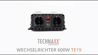 TECHNAXX WECHSELRICHTER 600W TE19 DEUTSCH [upl. by Harrak]