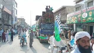 12 Rabi AlAwwal DawateIslami Main Procession on Mianwali Balokhel Road 29092023 Friday۔۔ [upl. by Howey281]