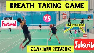 Badminton  Guest player turns out to be a good player 😜 how to pick it 🔙 intense one [upl. by Adnarym]