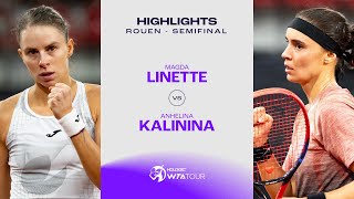 Magda Linette vs Anhelina Kalinina  2024 Rouen Semifinal  WTA Match Highlights [upl. by Angadresma]