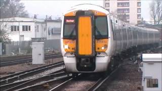 Trains at East Croydon  SouthEastern Diverts  260311 [upl. by Ybanrab]