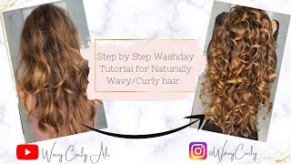 How to wash and style naturally wavycurly hair [upl. by Droffilc]