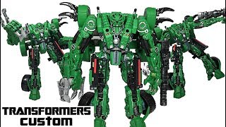 Transformers Custom Onslaught The Last Knight Voyager Decepticon TLK Figure Review [upl. by Roarke]