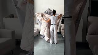 How to change bed sheets with your partner without a fight😂 shorts bed couple viralchannel fyp [upl. by Sharity841]