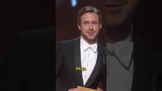 When Ryan Gosling basically won an Oscar 😂 via Oscars RyanGosling BarbieMovie Shorts [upl. by Sadnak]