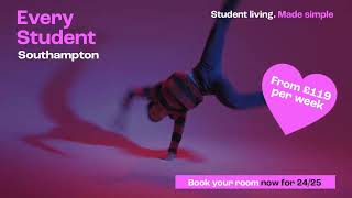 Every Student Southampton  Book your student accommodation now for September 2024 [upl. by Wauters187]