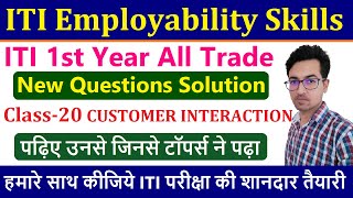 New Employability Skills ITI 1st Year Class20  New Question Series [upl. by Gosney634]