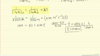 Kinetics Reaction Time Example [upl. by Anaela]