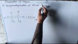 preparation of alkynes class 10 chemistry chemistry organic [upl. by Thacher650]