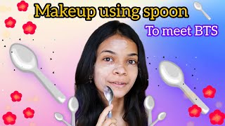 Makeup using spoon 🥄🤯😱🤣 l funny makeup challenge 😅 l spoon challenge 😱l [upl. by Rez]