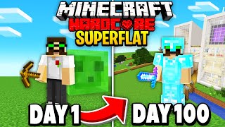 I Survived 100 Days on a Superflat world in Hardcore Minecraft [upl. by Noneek]