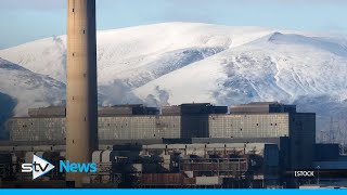 Longannet power station chimney demolished in explosion [upl. by Heyman548]