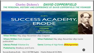 David Copperfield charlesdickens pgtrb successacademyerode successacademy ugtrbenglish ugtrb [upl. by Yelsnya]