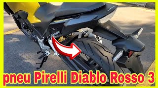 Pneu Pirelli Diablo Rosso 3 na CB 300f Twister 👍 [upl. by Tish]