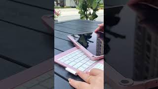 keyboard for ipad no need to bring ur laptops with u when u have this keyboard 💚🤍 [upl. by Nerot715]