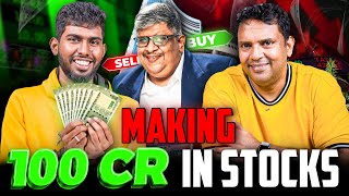 Making 100CR in Stock Market 🤑💲 ft MoneyPechu [upl. by Nipha]