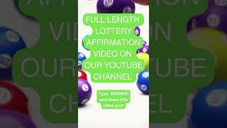 quotWin Big with Lottery Affirmations Manifest Wealth and Prosperity Nowquot manifestation [upl. by Aerdnael]