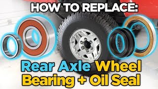 Install Toyota PickupHilux Rear Axle Bearing Oil Seal  WITHOUT a Press [upl. by Arada]