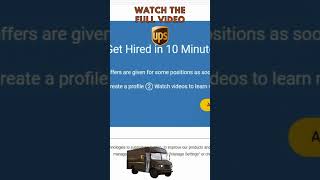 Drive The UPS Brown Truck No CDL No Interview No Experience Delivery Drivers Immediate Hire [upl. by Amar413]