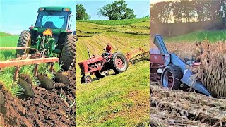 A Year On Gierok Farms Moldboard Plowing Baling Hay Picking Corn [upl. by Osrick122]