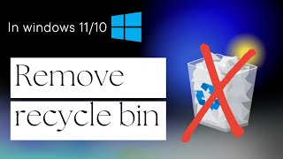 How to remove Recycle bin from desktop in windows 11 or 10 [upl. by Clarine]