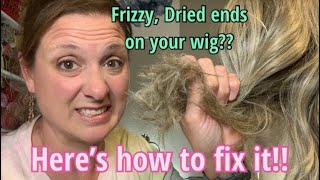 How to fix frizzy dried ends on your wig [upl. by Shwalb]