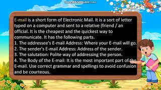 Class 6 Email Writing [upl. by Orsola]