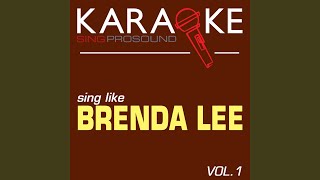 Fool Number One In the Style of Brenda Lee Karaoke with Background Vocal [upl. by Gothart]