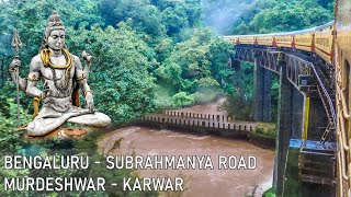 Most Dangerous amp Beautiful Railway Route of Karnataka  SMVT Bengaluru  Karwar Full Monsoon Journey [upl. by Savage338]