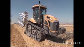 Challenger MT765C deep ploughing with ERMO plow in Po valley Northern Italy [upl. by Lara]