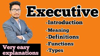 what is executive its meaning definitionsfunctionstypeslawwithtwinsexecutiveindianpolity [upl. by Yanahs]