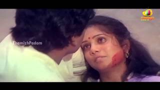 Maanbumigu Mesthri Movie Scenes  Chiranjeevis sister stabs herself  Chiranjeevi Meena [upl. by Boylston]