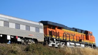 BNSF Employee Special in and out of Richmond Yard California June 17 2013 [upl. by Aivizt335]